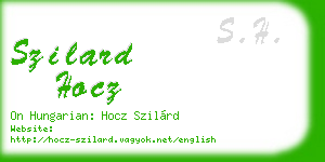 szilard hocz business card