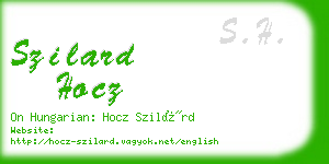 szilard hocz business card